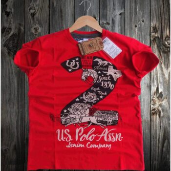 Men Cotton US Polo Assn T-Shirt - Red