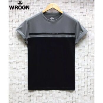 Men Cotton Printed Wrogn T-Shirt