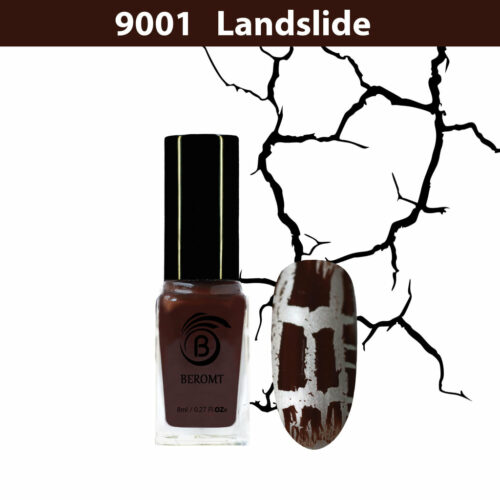 Beromt Landslide Crackle Nail Polish, Vegan-Friendly, Non-Toxic, Safe Fast Dry, Nail Art 10ml- BNP9001