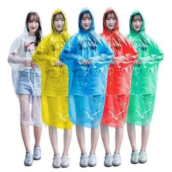 Knee -Length solid color Rain card pack of - 2