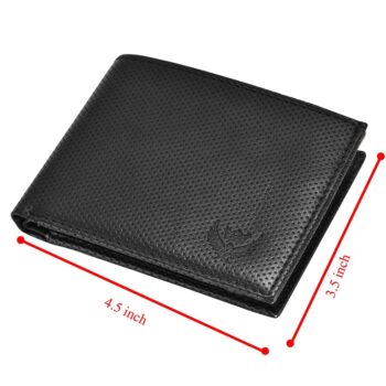 Lorenz Bi Fold Synthetic Leather Wallet for Men Black 3