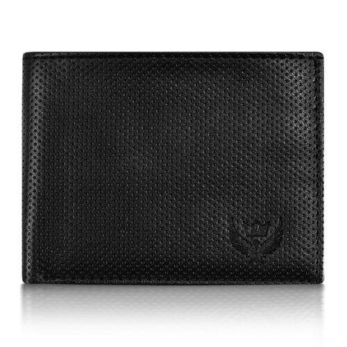 Lorenz Wallet Bi-Fold Synthetic Leather Wallet for Men (Black)