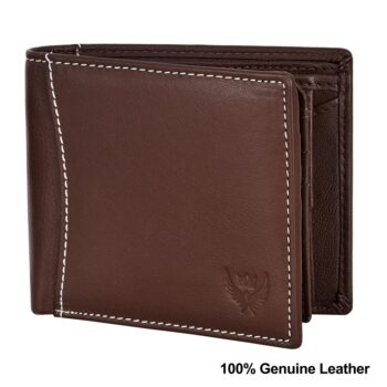 Lorenz Bi-Fold Umber Brown RFID Blocking Leather Wallet for Men