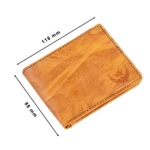 Lorenz Wallet Bi Fold Beige PU Leather Wallet for Men 4