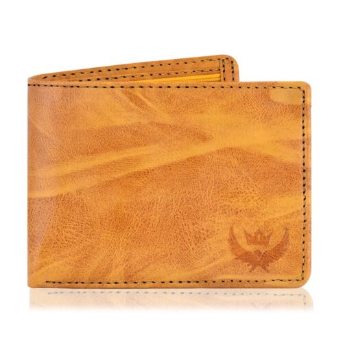 Lorenz Wallet Bi-Fold Beige PU Leather Wallet for Men