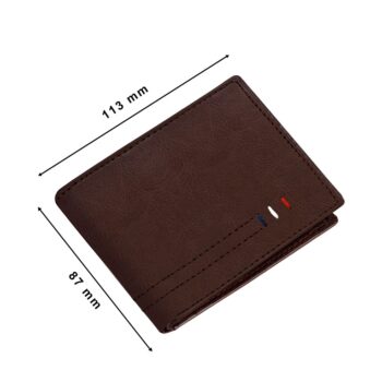 Lorenz Wallet Bi Fold Brown PU Leather Wallet for Men 4