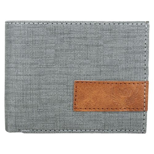 Lorenz Wallet Bi Fold Casual Gray Wallet for Men Gray Tan 1