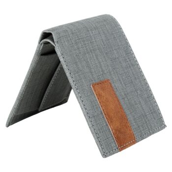 Lorenz Wallet Bi Fold Casual Gray Wallet for Men Gray Tan 4