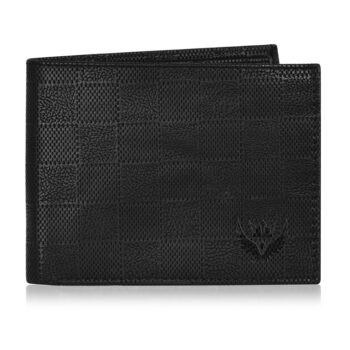 Lorenz Wallet Bi-Fold PU Leather Texture Wallet for Men (Black)