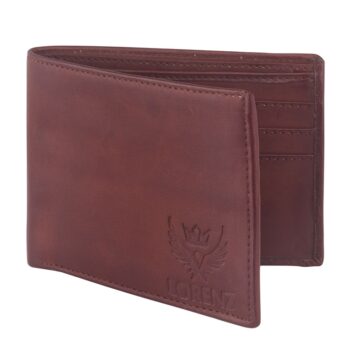 Lorenz Wallet Bi-Fold PU Leather Wallet for Men & Boys (Brown)