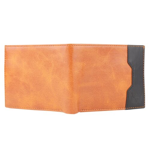 Lorenz Wallet Bi Fold Synthetic leather Wallet For Men Tan Black 3
