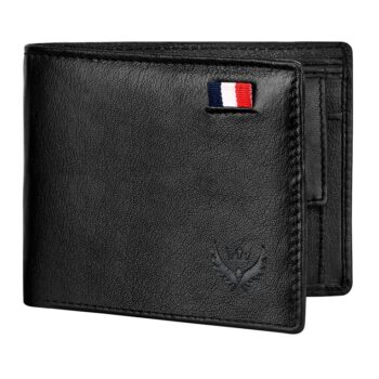 Lorenz Wallet Black Genuine Leather RFID Protected