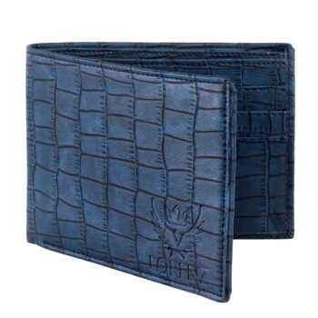 Lorenz Wallet Blue Texture Bi-Fold Wallet for Men
