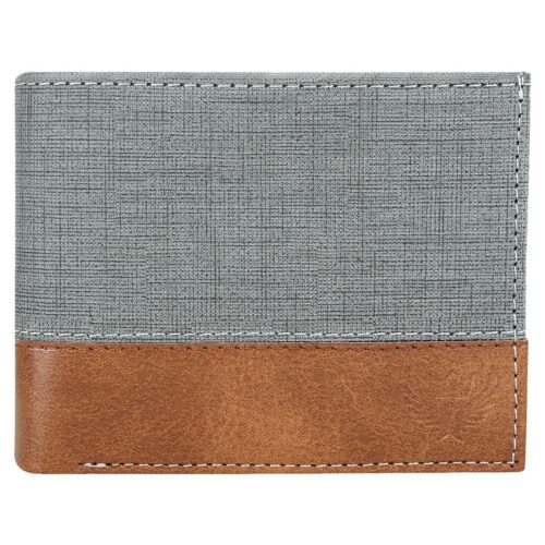 Lorenz Wallet Casual Bi Fold Wallet for Men Gray Tan 1