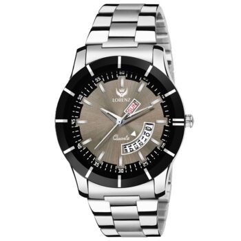 Lorenz Watch Day & Date Stainless Steel Grey Dial Men's Analog Watch