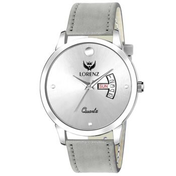 Lorenz Watch Silver Dial Day & Date Analog Watch For Men