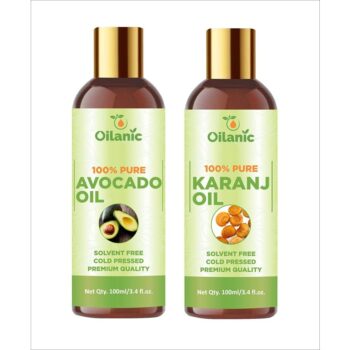 Oilanic Avocado Oil & Karanj Oil Combo pack of 2 (200 ml)