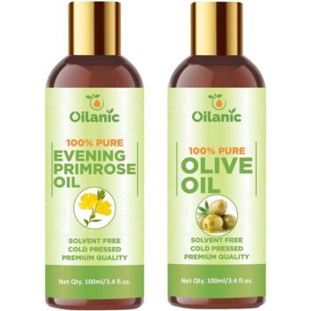 Oilanic Evening Primrose Oil & Olive Oil Combo pack of 2 (200 ml)
