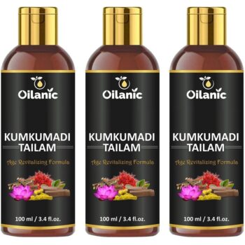 Oilanic Kumkumadi Tailam For - Skin Brightening, Anti-Ageing Pack of 3 Pcs(300 ml)