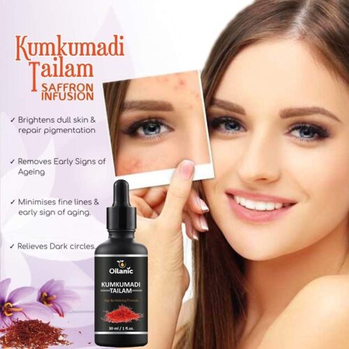Oilanic Kumkumadi Tailam For Skin Brightening Anti Ageing Radiant Skin 30 ml 2