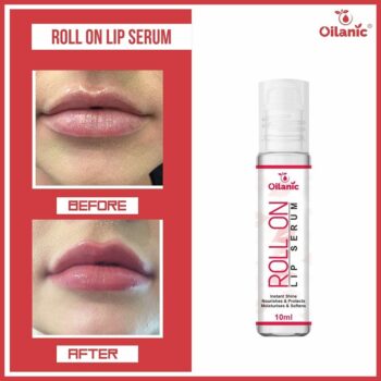 Oilanic Lip Serum Roll On, - Advanced Brightening Therapy for Soft, Moisturised Lips With Glossy & Shine- 10ml