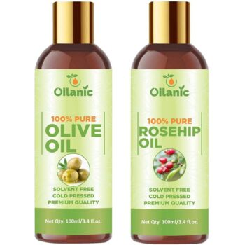 Oilanic Olive Oil & Rosehip Oil Combo pack of 2 (200 ml)