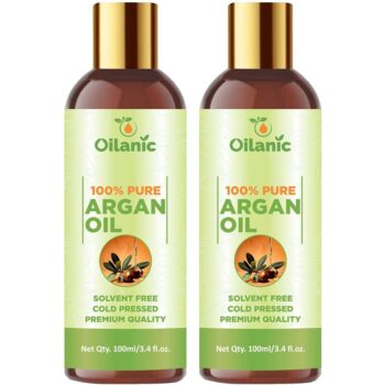Oilanic Premium Argan Oil Combo pack of 2 bottles of 100 ml(200 ml)