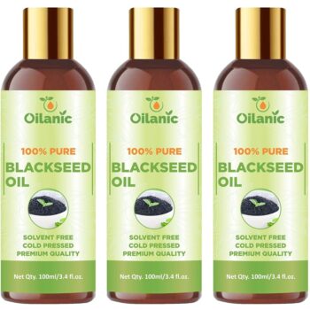 Oilanic Premium Blackseed Oil Combo pack of 3 bottles of 100 ml(300 ml)