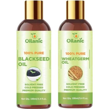 Oilanic Premium Blackseed Oil & Wheatgerm Oil Combo pack of 2 (200 ml)