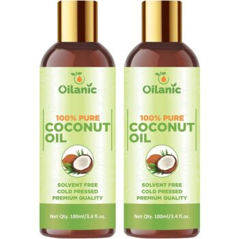 Oilanic Premium Coconut Oil Combo pack of 2 bottles of 100 ml(200 ml)