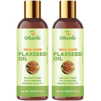 Oilanic Premium Flaxseed Oil Combo pack of 2 bottles of 100 ml(200 ml)