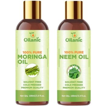 Oilanic Premium Moringa Oil & Neem Oil Combo pack of 2 (200 ml)