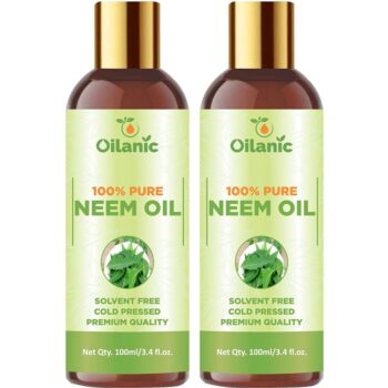 Oilanic Premium Neem Oil Combo pack of 2 bottles of 100 ml(200 ml)