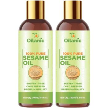 Oilanic Premium Sesame Oil Combo pack of 2 bottles of 100 ml (200 ml)