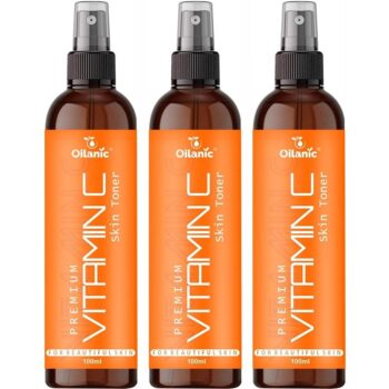 Oilanic Premium Vitamin C Face Toner For Men & Women Combo Pack of 3 Bottles of 100 ml (300 ml )