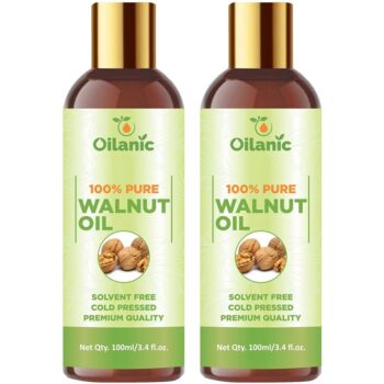 Oilanic Premium Walnut Oil Combo pack of 2 bottles of 100 ml(200 ml)