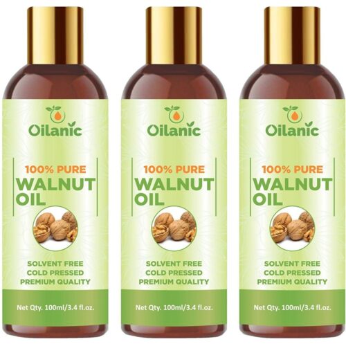 Oilanic Premium Walnut Oil Combo pack of 3 bottles of 100 ml300 ml