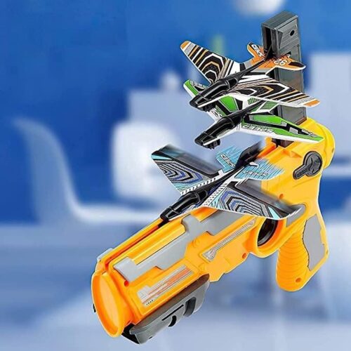 One Click Ejection Model Foam Airplane with 4 Pcs Glider Airplane Launcher Foam Plane Guns Toy for Boys 1