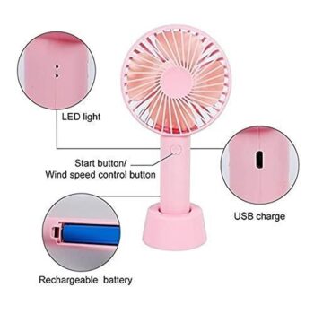 Rechargeable Handheld Mini Hand Fan Battery Operated Multicolor 2