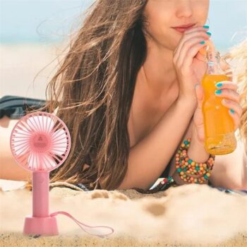 Rechargeable Handheld Mini Hand Fan Battery Operated Multicolor 4