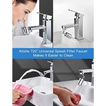 Splash Filter Faucet 720‚ Rotatable Faucet Sprayer Head with Durable Copper 5
