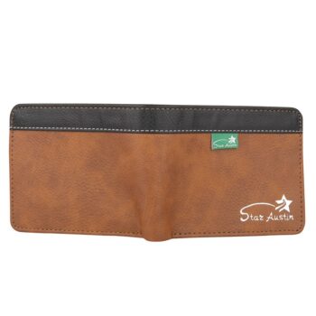 Star Austin Wallet Bi Fold Black Brown PU Leather Wallet for Men Lorenz 2 1