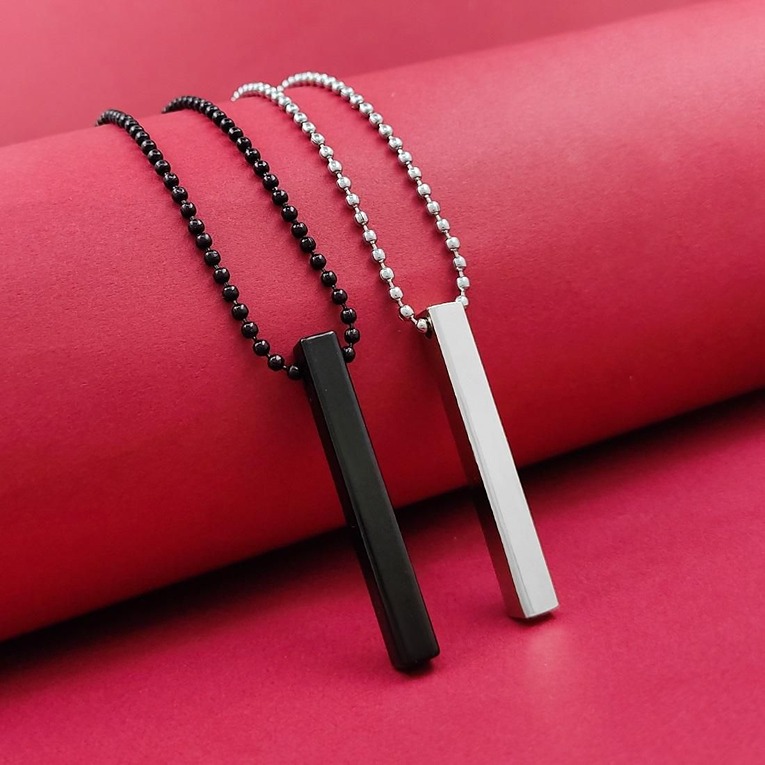 Men's Minimalist Stainless Black Bar Necklace | Shop Today. Get it  Tomorrow! | takealot.com