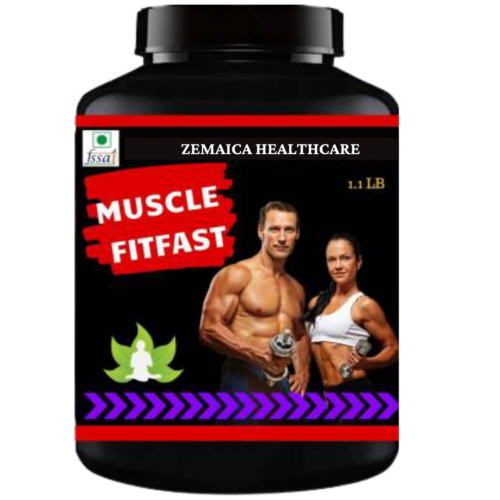 Muscle Fit Fast, Body Growth Supplement, Whey Protein, Ayurvedic Product, Strawberry Flavor, 100gm
