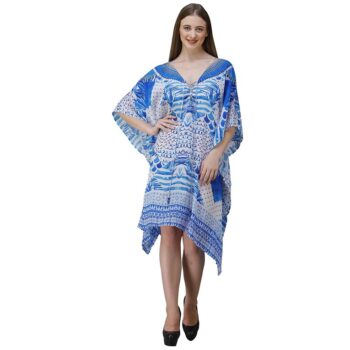 Women's Georgette Digital Print Kaftan Dress
