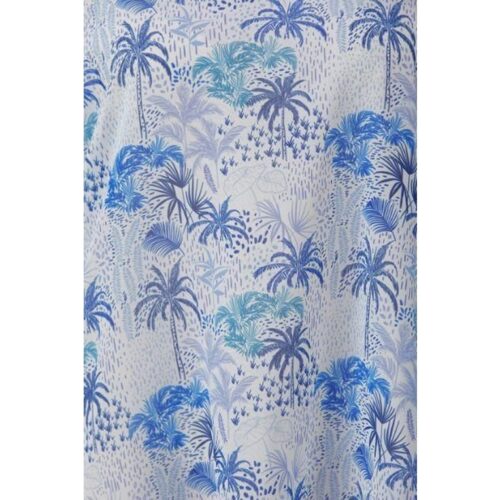 Womens Georgette Floral Print Kaftan Dress Blue 1 1