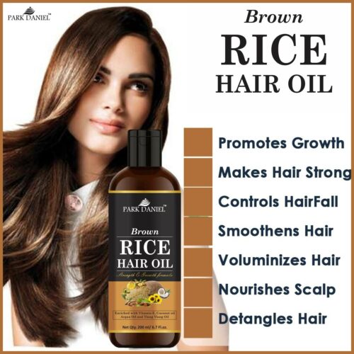 premium brown rice hair oil enriched with vitamin e for strength original imag2dmezhkbss2q