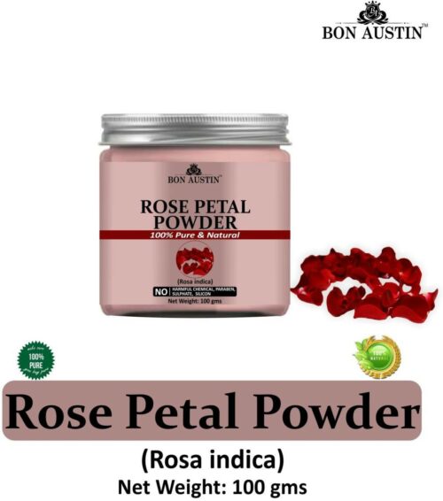 100 100 pure natural rose petal powder 100 gms powder bon austin original imafrykwv8u5pyhc