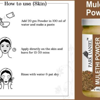 100 premium mulethi powder for skin and hair 100 gms park daniel original imag4yhwhqj754z8