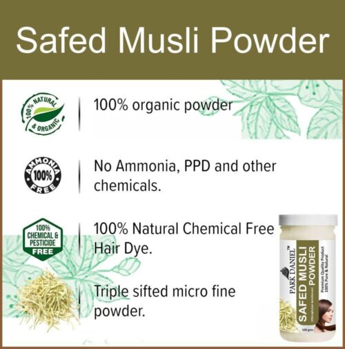 200 premium safed musli powder combo pack 2 bottles of 100 gms original imag46345yhgj3mh